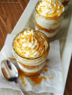 sweetoothgirl:  No Bake Pumpkin Pie in Jars 