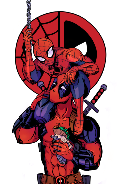 sharkdraws: Spiderman/Deadpool for Toronto ComiCon! AKA, this pairing as something a little more inv