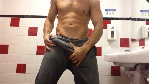exposedhotguys:  I love jacking off in public restrooms! 1000 reblogs and I’ll post the vid!!!  REBLOG and Expose me!!!  exposedhotguys.tumblr.com