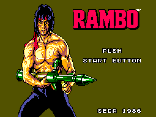 RAMBO: FIRST BLOOD PART IISega Master System, 1986. Game developed and published by Sega.