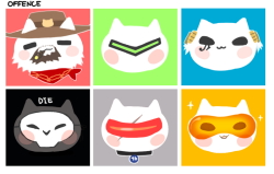 genbooty: I made some overwatch cat icons and i dont know why. But prepare to attack! pick your kittyy!!! (edit) Like.. I don’t mine people using those cat icons but plz give credit where it belong ; - ; 