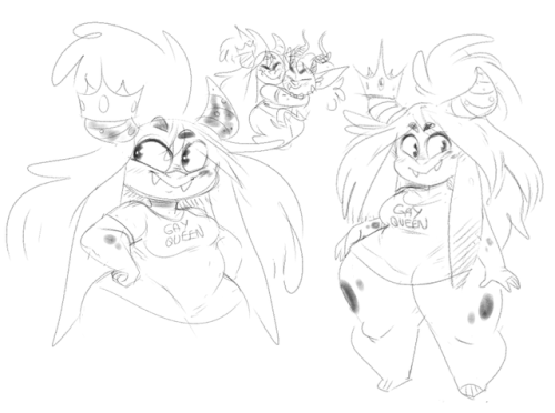 masarts:I drew some gay imps (also reinforced the fact nostro is just a weird ass cat)gay queen @fea