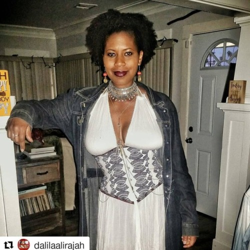 exquisiterestraintcorsets: Actress @dalilaalirajah in her #customcorset . She brought imported Afric