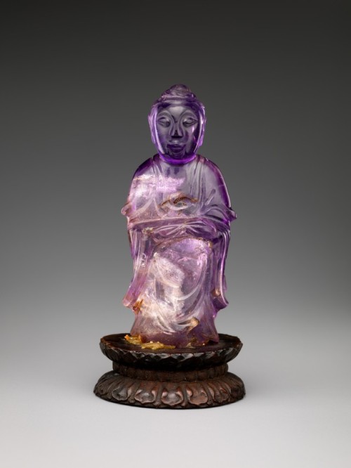 met-asian: 清 紫晶立佛|Standing Buddha, Asian ArtMedium: Amethystine quartzGift of Heber R. Bishop, 1902 