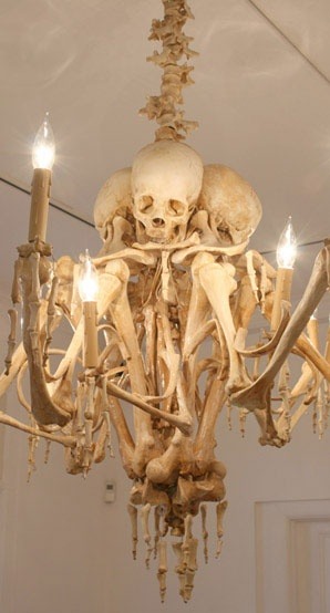 “bare bones” chandelier