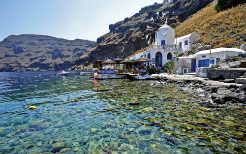 gemsofgreece:Therasia is the island opposite to Santorini, created by the same eruption of the volca