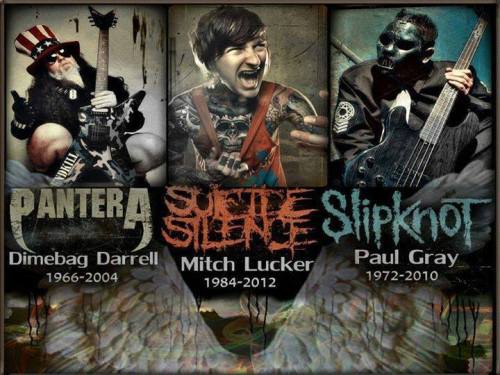 RIP to legends from 3 of my favourite bands