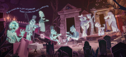 jamesgilleard:  Disney Parks presents the Haunted Mansion illustrated by James Gilleard