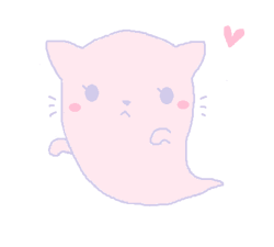 milky-chii:  A spoopy kitty ghost has come to say she loves you (/ω＼) 
