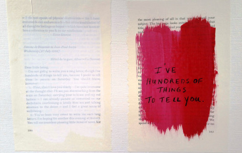 holliesgolightly: Cynthia Grow Love Letters (acrylic and graphite on book) Edited collection of love