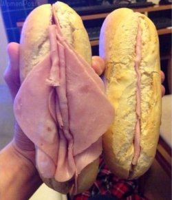 I wanna eat that slutty sandwich on the left…and