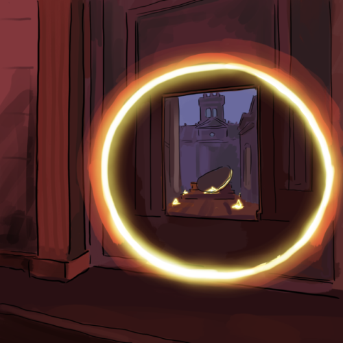 1. - The door is almost breached.  2. - Saw in the door! That comic is based on a video with riotous