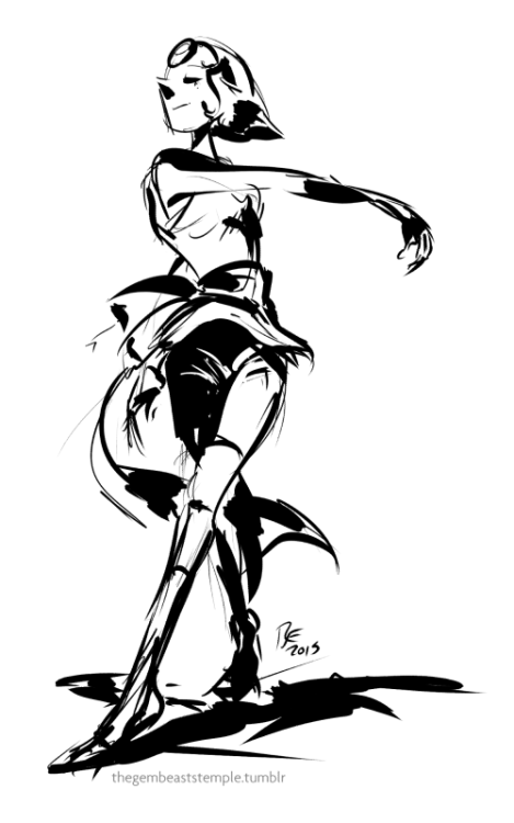 thegembeaststemple:  Warmups for a gesture drawing session that never happened, womp wompBut guess who finally got around to drawing Peridot~