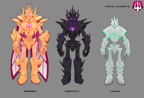  finished Aleph Null drone concepts -white and jade for the nanny cut it takes care of the kids (jad