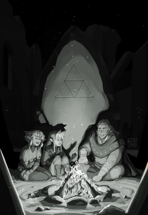 Three beings tied by fate&hellip;(These are my own designs for an old Zelda au I wrote years ago)