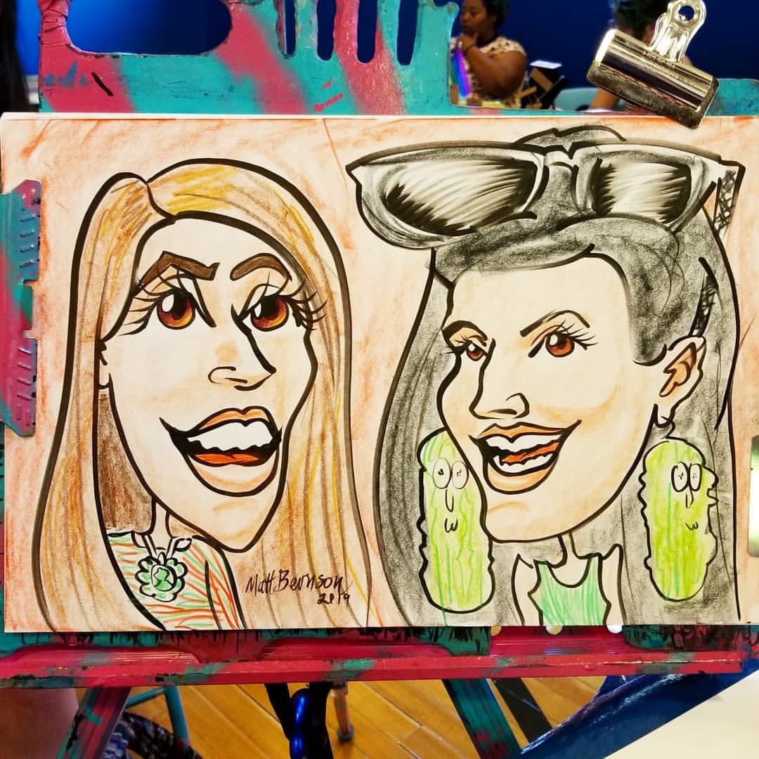Doing caricatures today at the Black Market! Happy Pride!  I do all sorts of events,
