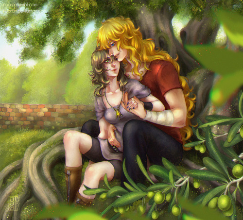 Milo and Shaina: first drawing for acozienne72.deviantart.comI hope you enjoy and thanks for 