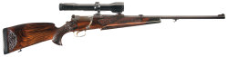 peashooter85:  Magnificent engraved, gold inlaid Mauser Model 66S bolt action sporting rifle with carved stock.  Built in 1984. Estimated Value: ฟ,000 - ษ,000