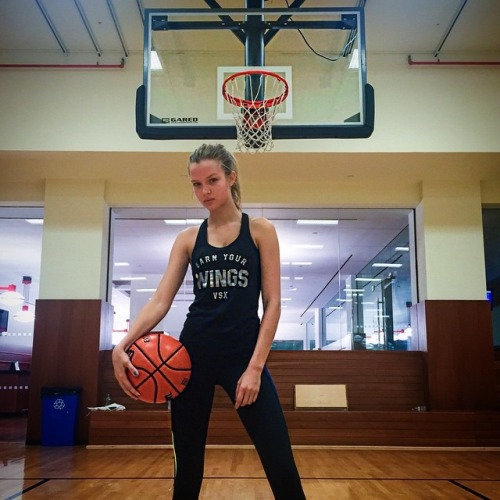 “Josephine: Morning basketball before my flight to Toronto ✈️ #TrainLikeAnAngel #WorkForIt&rdq