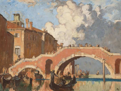 Sir Frank William Brangwyn - The San Giobbe Bridge, Venice 