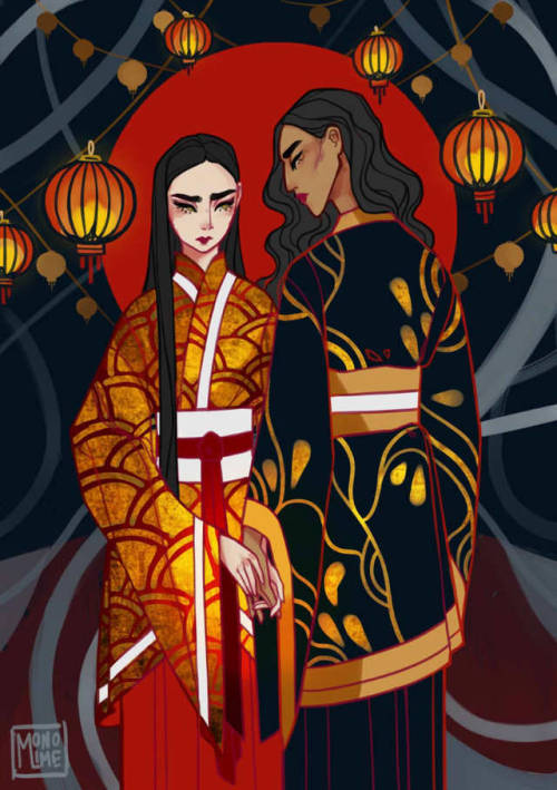 monolime:was so honoured to work with Fairyloot on a piece for Natasha Ngan’s Girls of Paper a