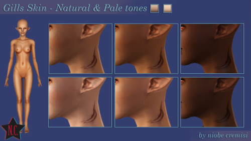request by @murfeeleeGills Skin by niobe cremisi Skin non-defaultwhite, mix, Natural and Pale tonesA