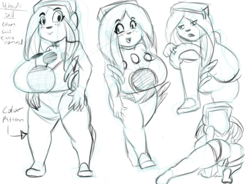 Still drawing out the design for her. Her adult photos