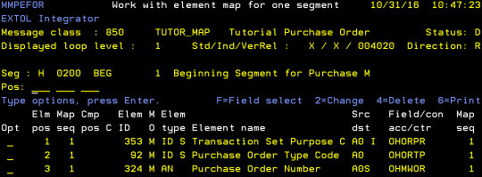 cleo extol integrator map substring to element work with element map for one segment