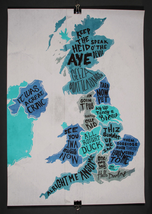betype:A poster inspired by the accents and dialects that make up the United Kingdom 