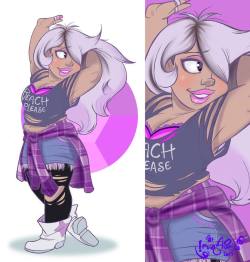 iriaabella:Amethyst ;) #amethysthuman#amethyst#crystalgems#stevenuniverse