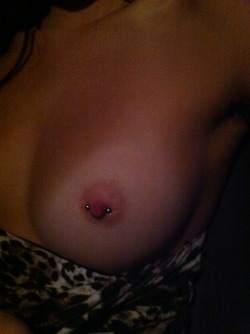 aguysmind:  &ldquo;Just got my nipples pierced and thought your blog was the perfect place to show them off :)&rdquo; Wow! Thanks for another submission so-cal-girl. I’m loving the piercing as well as your beautiful chest and tanlines. It looks great,