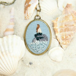 sosuperawesome: Embroidered Pendants and