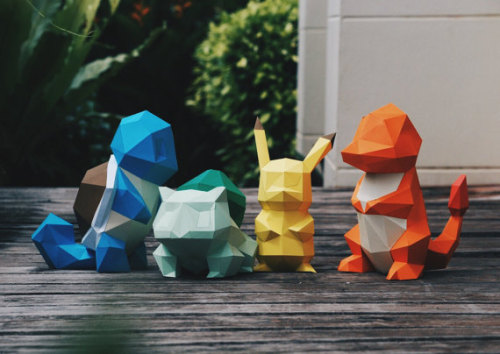 retrogamingblog:Papercraft Pokemon made by PazzleDIY