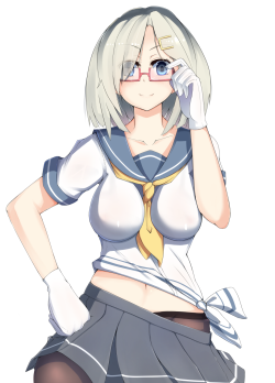 lewdkancollegirls:  Hamakaze by artist どぅーわ