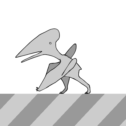 doodledemmy:A step-by-step of making a desperate little pterosaur gallop. I love the idea that these