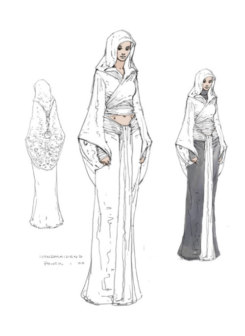 terminallycapricorndog: alwaysstarwars: Gorgeous Padme Amidala concept art for Attack of the Clones 