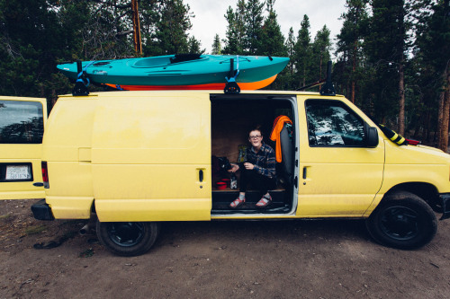 myhomehaswheels:  Took a break from working on the creeper van to camp out and kayak at Twin lakes l