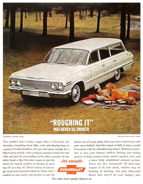 ‘Roughin It’ Was Never So Smooth&hellip;   Chevrolet Impala Station Wagon,