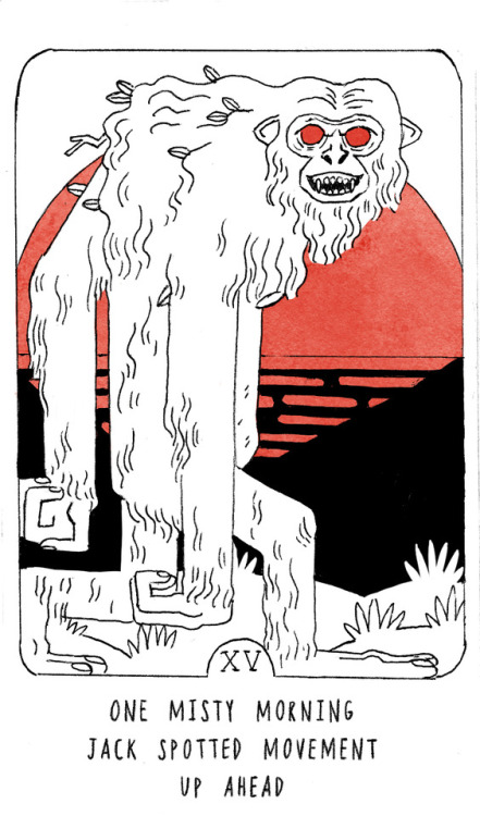 polterink: Inktober with cryptids, week 3:  Day 15: The Florida Skunk Ape Day 16: The Dobh