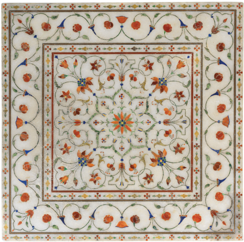 robert-hadley:A MUGHAL PIETRA DURA INLAID MARBLE FOOTREST NORTH INDIA, CIRCA 1700Source: christie&rs