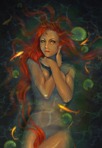 lohrien:  Lady in the pond by *EmiliaPaw5
