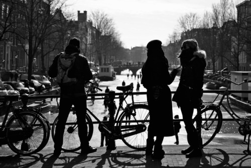 Amsterdam, March 2018, frozen canals, Keizersgracht, ice skating / schaatsenAll rights reserved. Ple