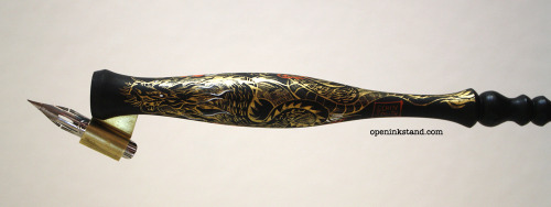 A custom dragon pen commissioned by a lady for her calligrapher mother. Since it was a custom pen an
