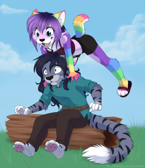 furrywolfcyrus:  Art by Bri   Eeetoocute <3 And those colors~! ^o^