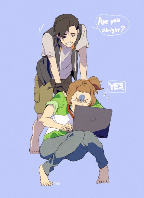 bext-k: goldenasianart:  bext-k:  jojojam:  bext-k:  dtlol:  Shiro-Pidge Age Swap, by TKG. t