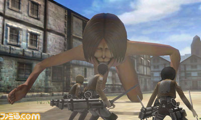 thegenericoverlord:  thepagejakeenglish:  a-huge-ass-titan:  vgnewsnetwork:  Here are the first images of the newly-announced Attack on Titan: The Last Wings of Mankind game for Nintendo 3DS, due out this December in Japan.Spike Chunsoft, the developer