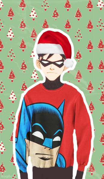 kagito:I wanted some Christmas pic with Robin for my social net profile. Did not find the good one, 