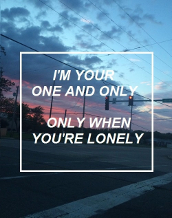 jennniferturtlee:  ONLY when you’re lonely. ✋