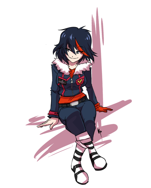 kpnsfw: Still drawing more Ryuuko (edit:fixed her arm and touched it up a bit)