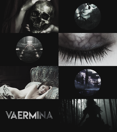 oceanwitch:         VAERMINA          The Daedric Prince whose sphere is the realm of dreams and nig